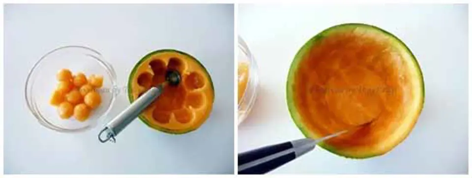 ĐĨA ĐỰNG HOA QUẢ TUYỆT ĐẸP TỪ DƯA