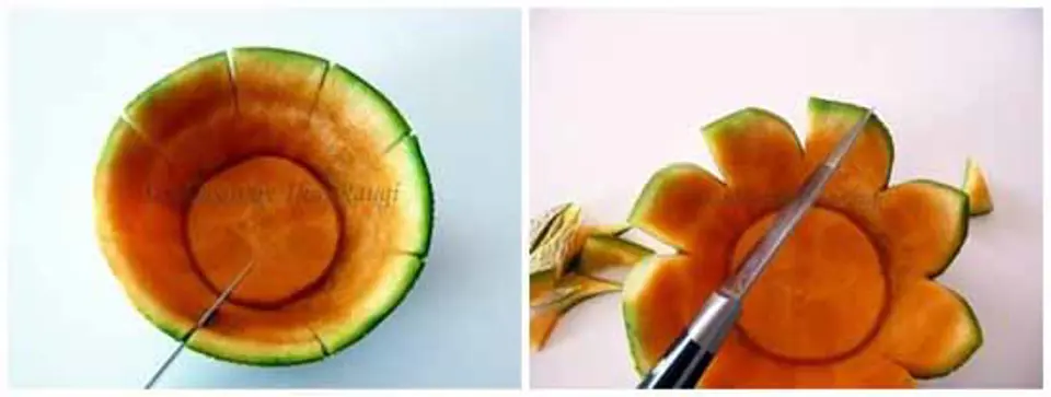 ĐĨA ĐỰNG HOA QUẢ TUYỆT ĐẸP TỪ DƯA