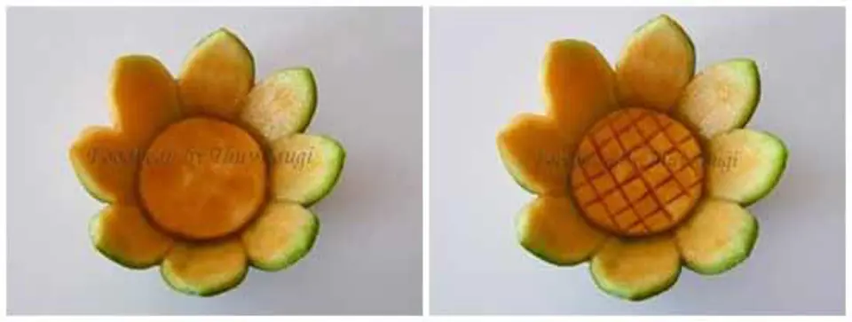ĐĨA ĐỰNG HOA QUẢ TUYỆT ĐẸP TỪ DƯA