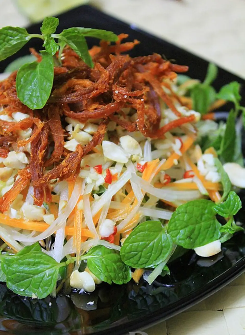 Hướng dẫn làm nộm bò khô