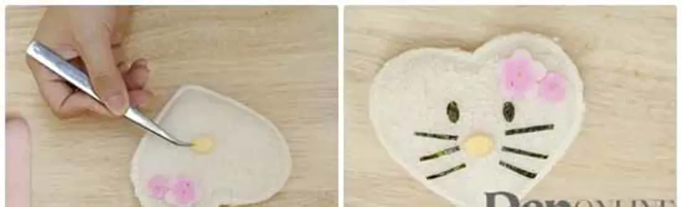 LÀM BÁNH SANDWICH MÈO KITTY CHO BÉ