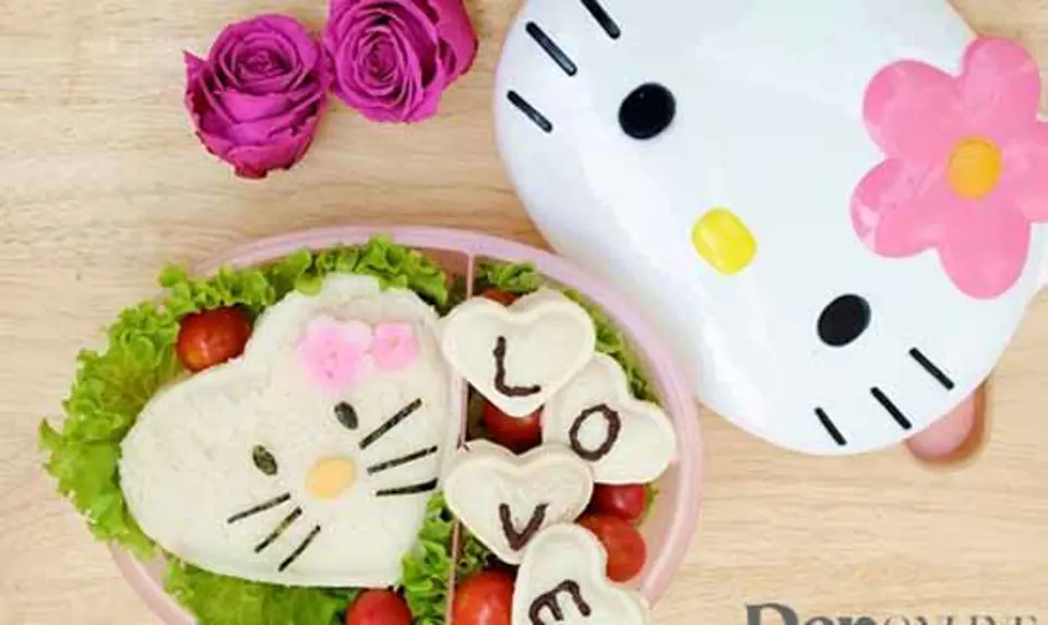 LÀM BÁNH SANDWICH MÈO KITTY CHO BÉ