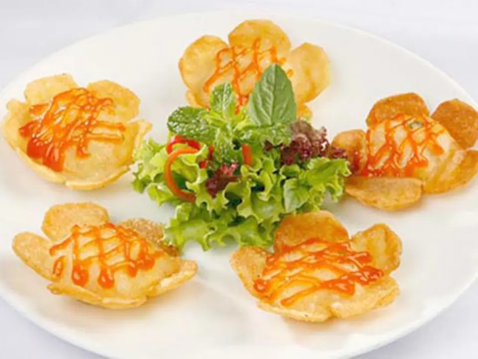 Ăn ngon với bánh bắp chiên tôm