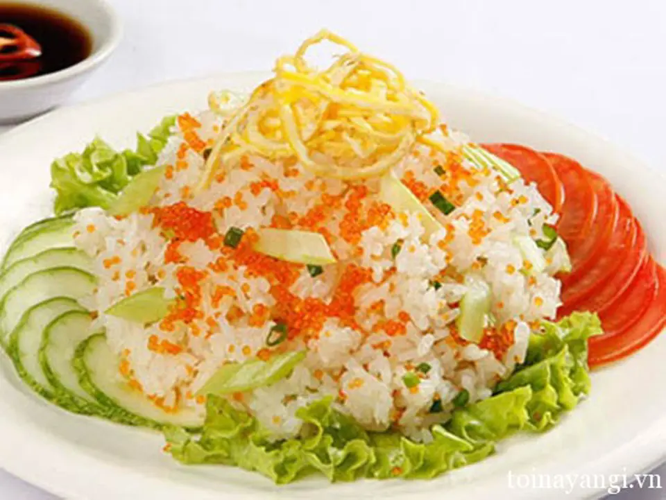 Cách làm món cơm chiên trứng cá siêu nhanh Cách làm món cơm chiên trứng cá siêu nhanh