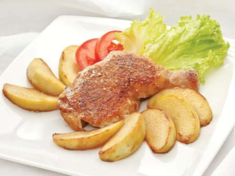 Công thức chuẩn cho món gà nướng táo