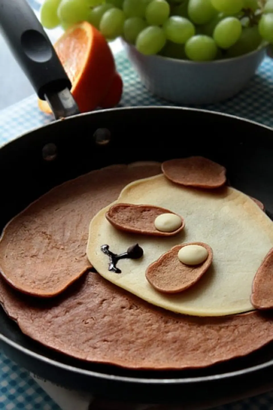 Làm bánh crepe hình gấu Panda dễ thương