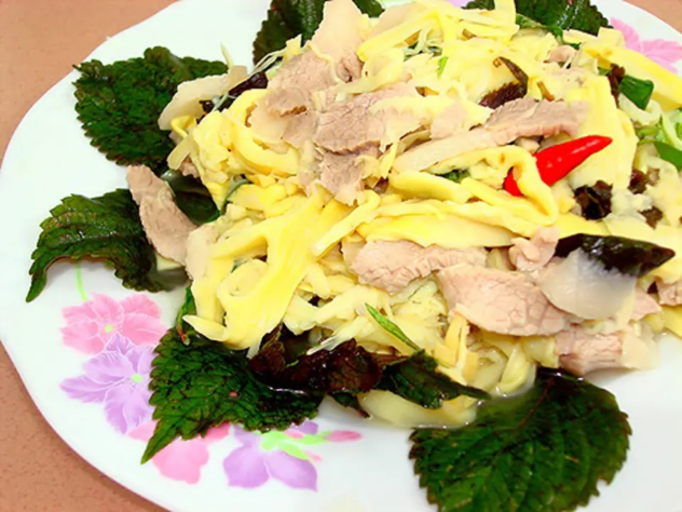 Cách làm món nộm măng chua Cách làm món nộm măng chua