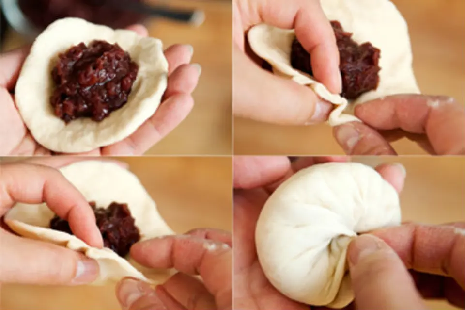 Cách làm bánh bao đậu đỏ