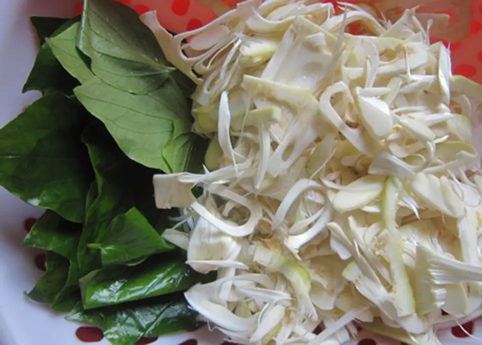 Canh mít nấu lá lốt Canh mít nấu lá lốt