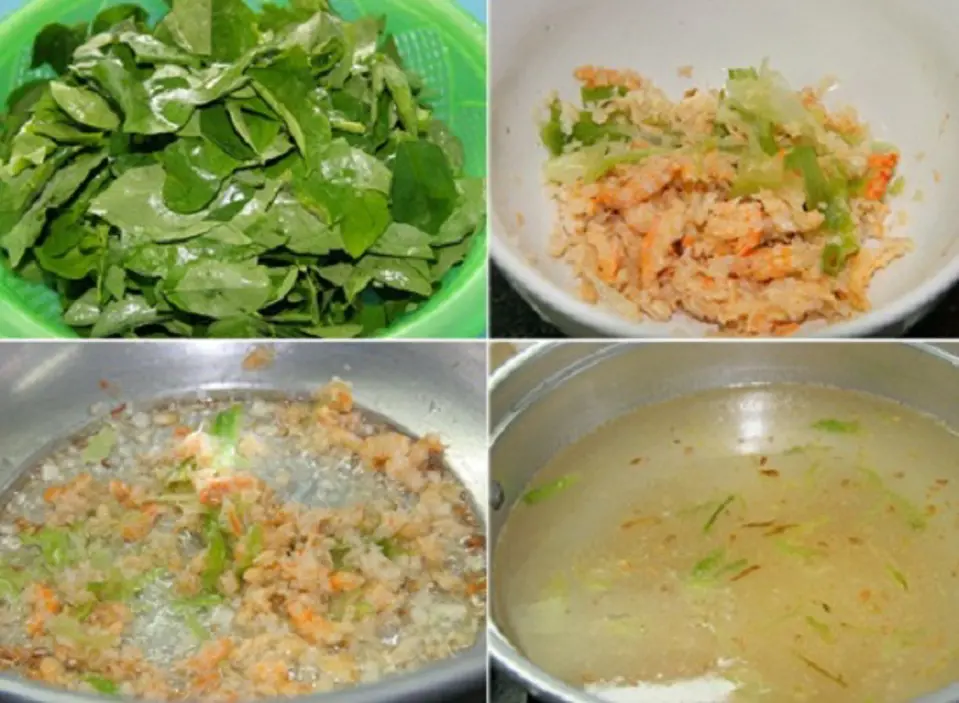 Công thức cho món canh rau ngót nấu tôm thịt đơn giản tại nhà