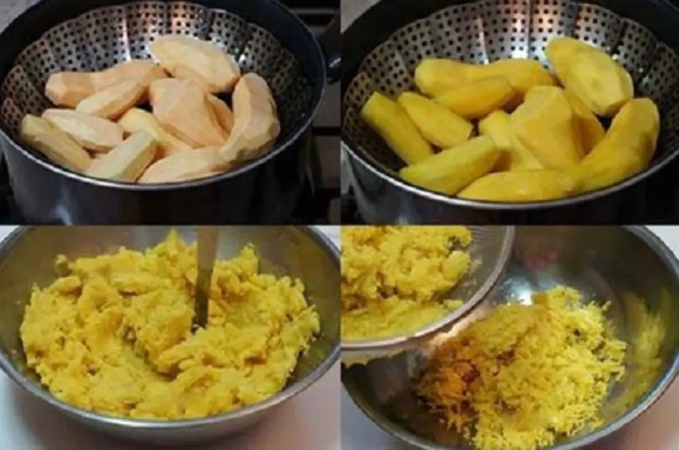 Cách làm món bánh khoai lang bọc dâu tây xinh xắn đáng yêu