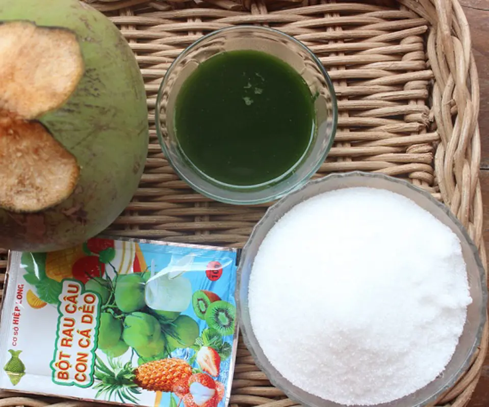 Cách làm thạch dừa lá dứa tươi mát