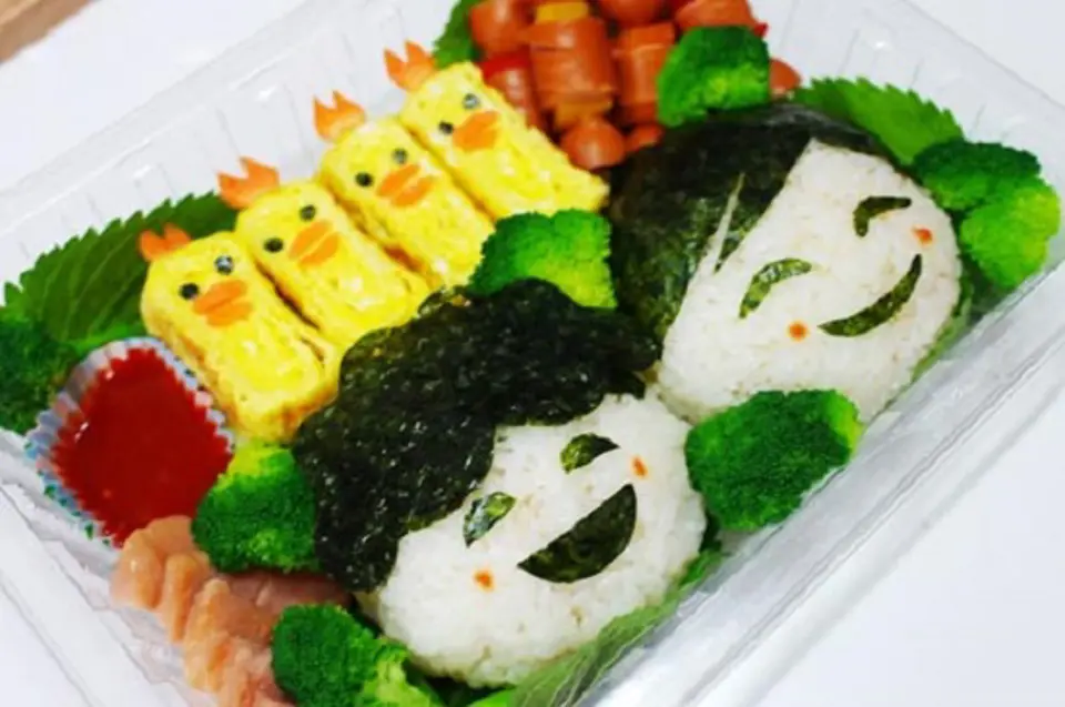 Cách làm cơm hộp bento uyên ương đơn giản cho ngày lễ tình nhân