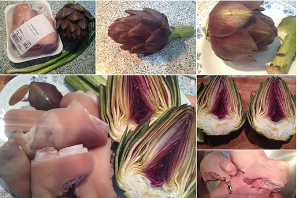 Cách nấu canh Atiso hầm chân giò