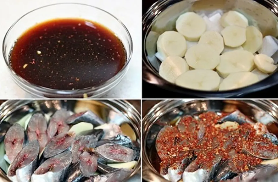 Cách nấu món cá thu kho củ cải kiểu Hàn