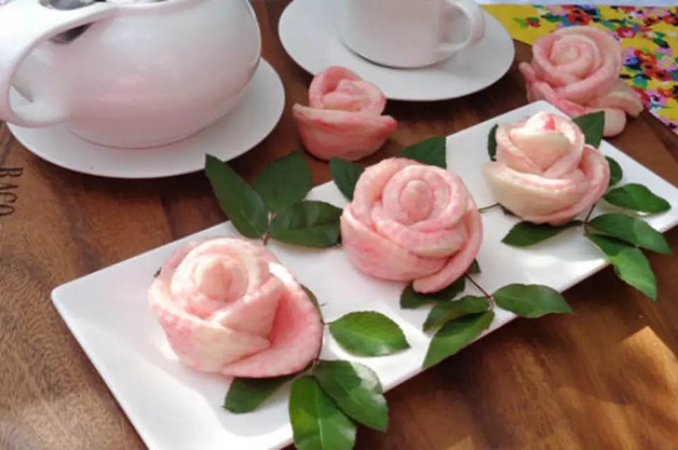 Cùng làm bánh bao hoa hồng đẹp mắt