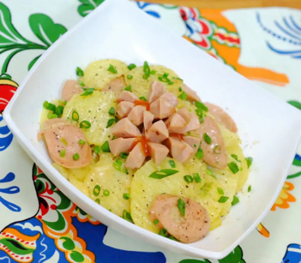 Cùng làm bữa tối nhanh gọn với món khoai tây xào xúc xích Cùng làm bữa tối nhanh gọn với món khoai tây xào xúc xích
