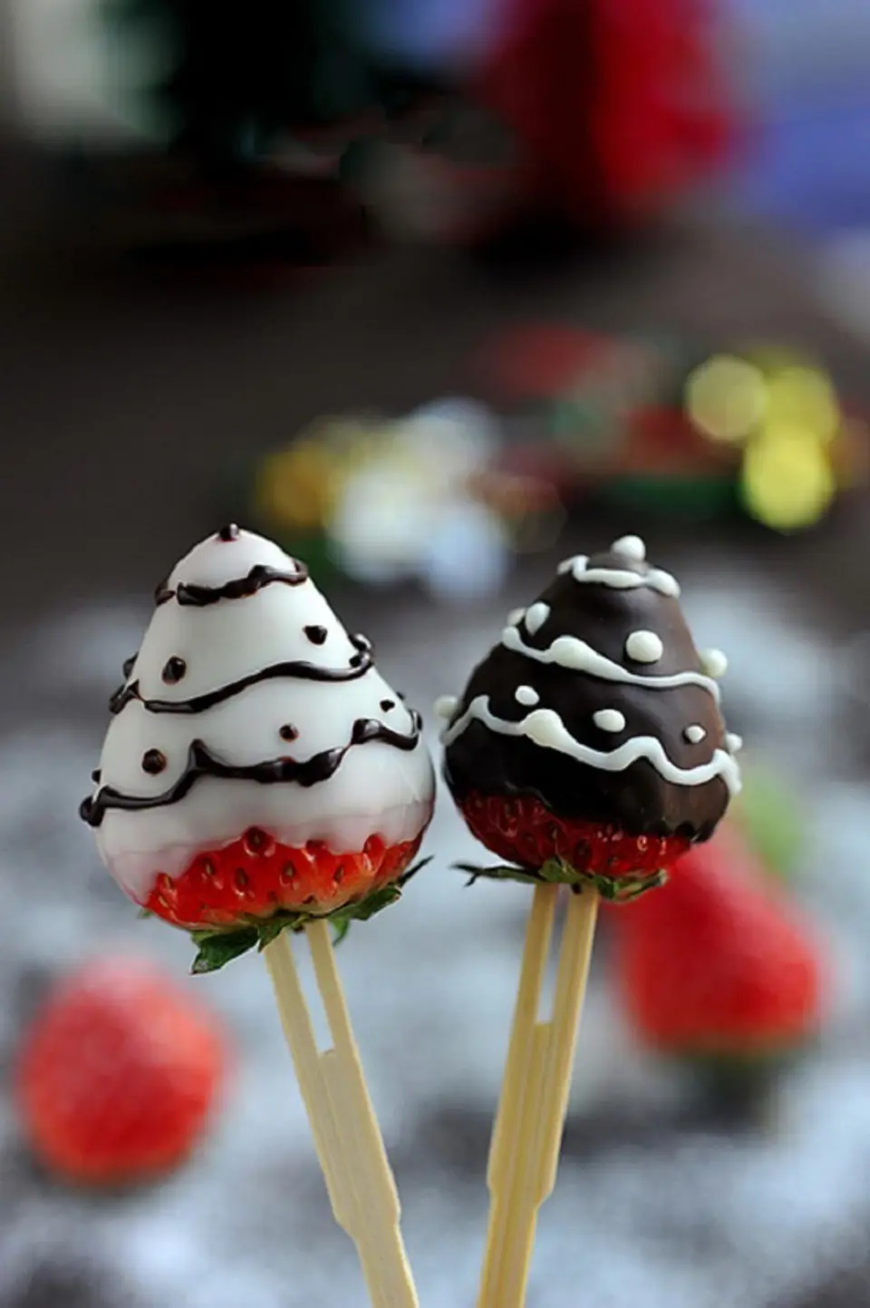 Giáng sinh ngọt ngào với dâu tây chocolate Giáng sinh ngọt ngào với dâu tây chocolate