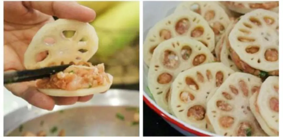 Cách làm củ sen kẹp thịt tẩm bột chiên thơm ngon