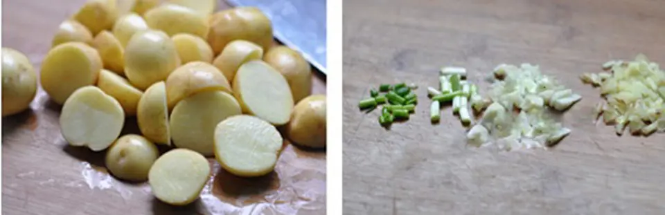 Cách làm khoai tây hấp thính bùi ngậy ăn chơi
