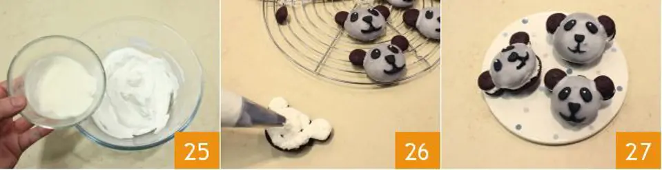 Cách làm bánh Sô-cô-la Whoopie gấu trúc siêu ngon