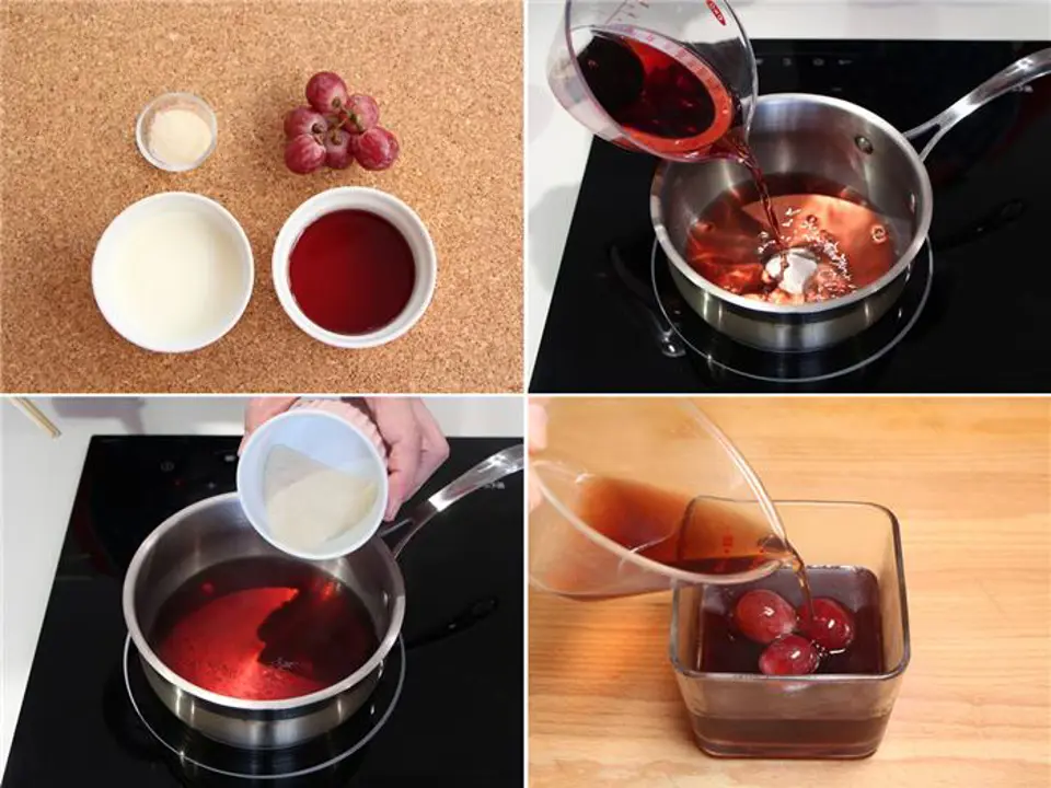 Cách làm thạch nho sữa hai lớp siêu ngon