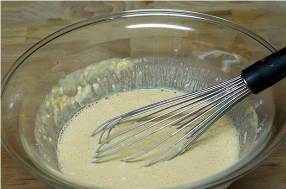 Cách làm pancake cay cay với hẹ tây kiểu Hàn
