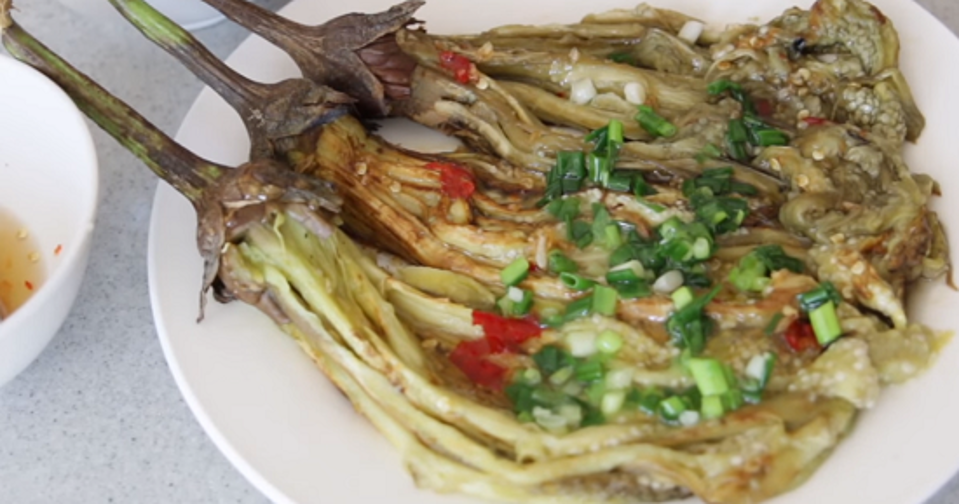 Cách làm cà tím nướng mỡ hành thơm ngon