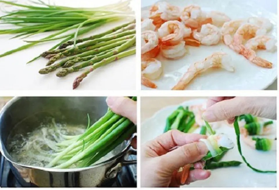 Cách làm món tôm cuộn hành kiểu Kiểu lạ miệng